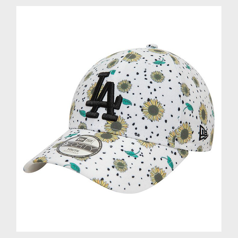 New Era Kasket - 9Forty - Dodgers - Hvid m. Solsikker