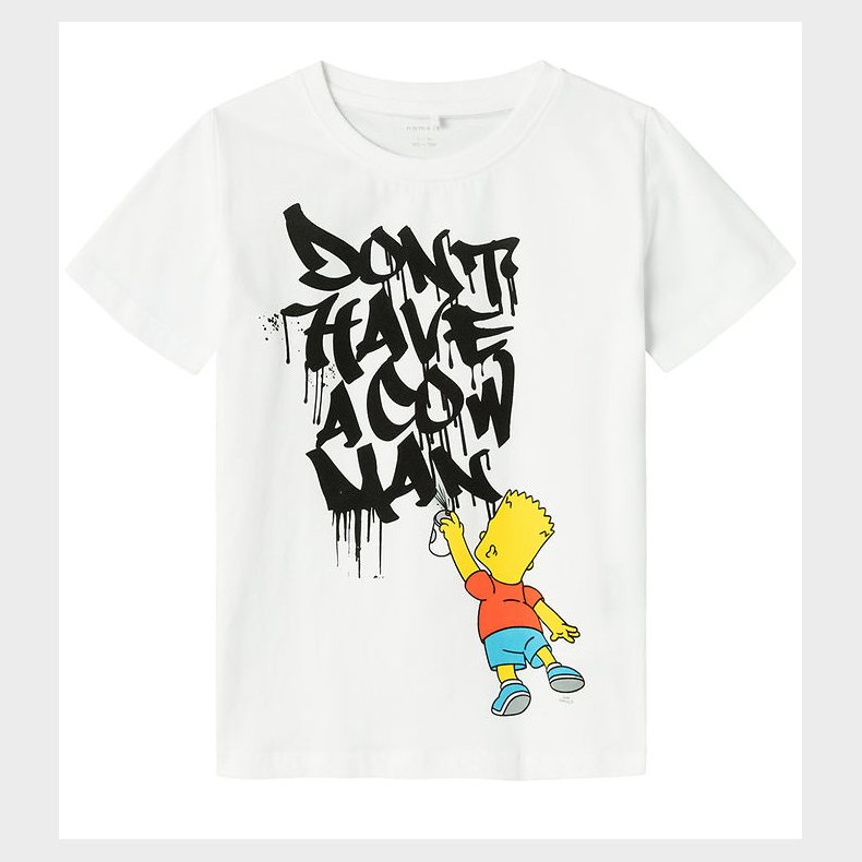 Name It T-Shirt - NkmMilas Simpsons - Bright White