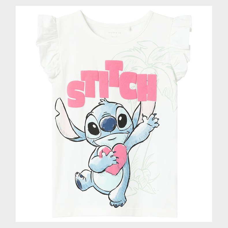 Name It T-Shirt - NmfMiri Stitch - Bright White