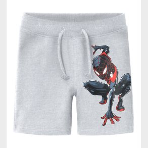 Name It Sweatshorts - NmmMu Spiderman - Light Grey Melange
