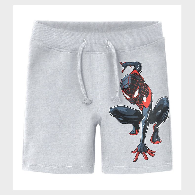 Name It Sweatshorts - NmmMu Spiderman - Light Grey Melange