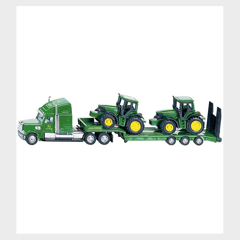 Siku Lastbil m. 2 Traktorer - 1:87 - Low Loader With John Deere