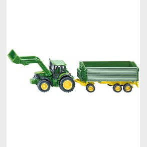 Siku Traktor m. Anh�nger - 1:87 - John Deere With Front Loader A