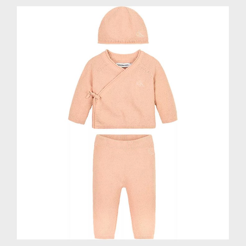 Calvin Klein Gaveske - Bluse/Bukser/Hue - Strik - Pink Sand