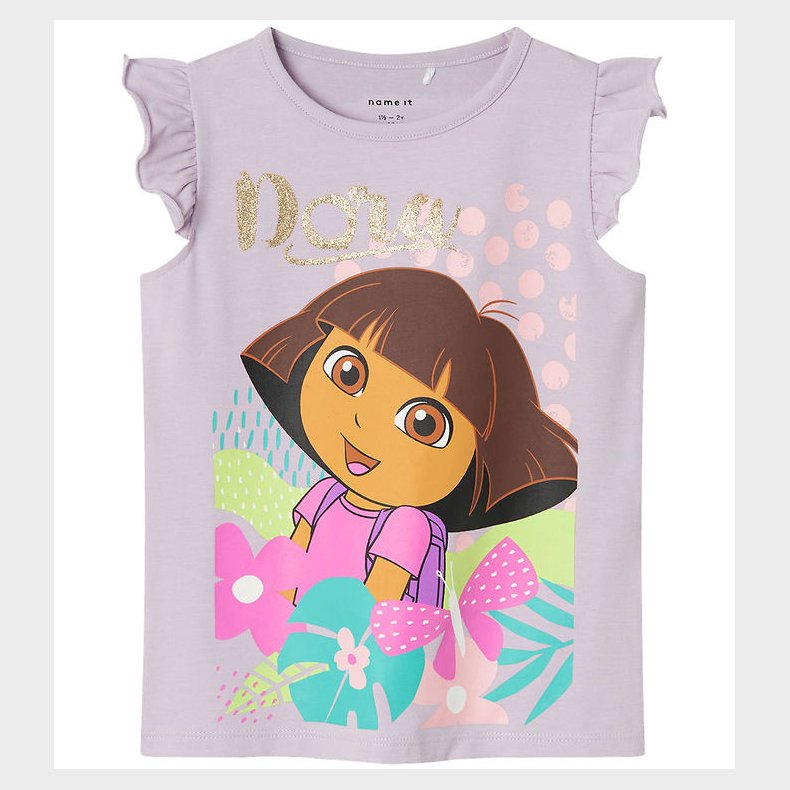Name It T-shirt - NmfMulsa Dora - Orchid Petal m. Glitter