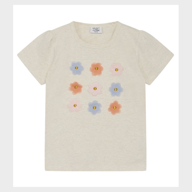 Hust and Claire T-shirt - Aliana - Whisper Melange m. Blomster