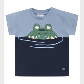 Hust and Claire T-shirt - Arthur - Faded Blue m. Krokodille