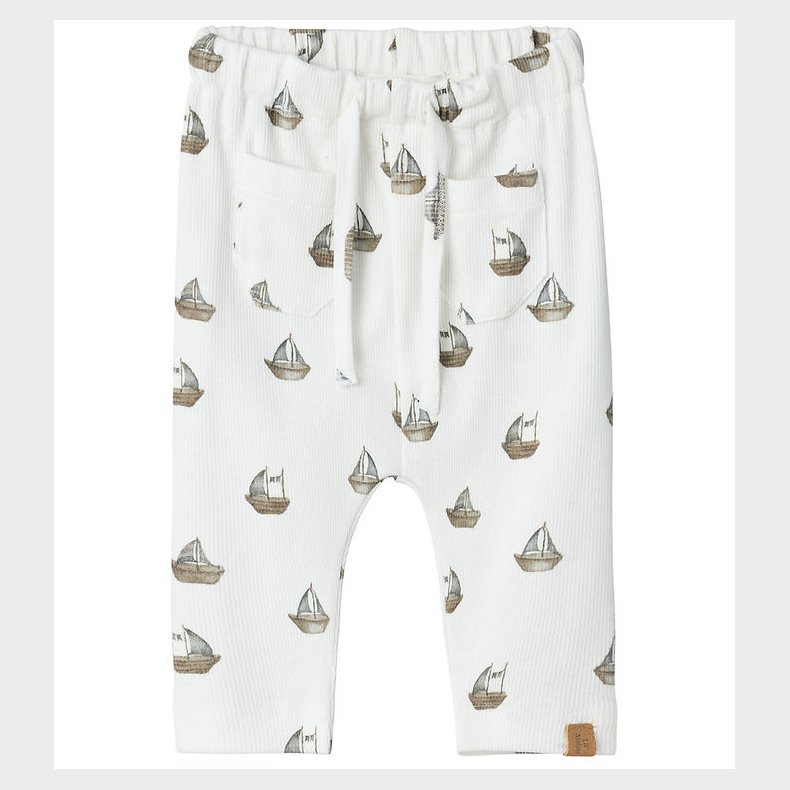 Lil' Atelier Bukser - Rib - NbmGavo - Coconut Milk/Boat