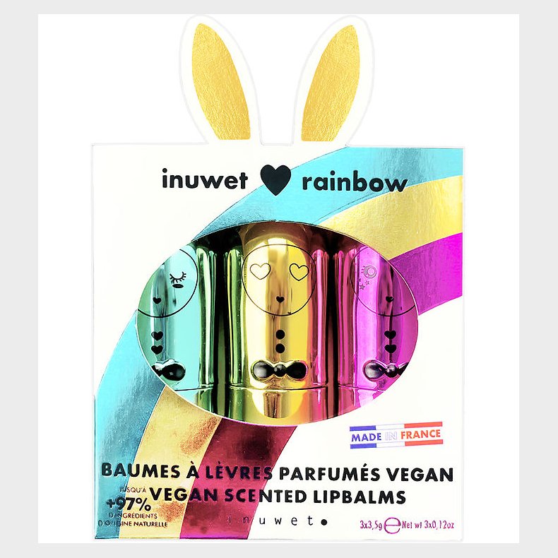 Inuwet Lbepomader - 3-pak - Rainbow - Cupcake/Cheesecake/Milksh