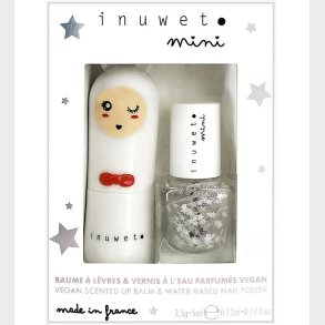 Inuwet Lbepomade/Neglelak - Cotton Candy/Stars - Hvid