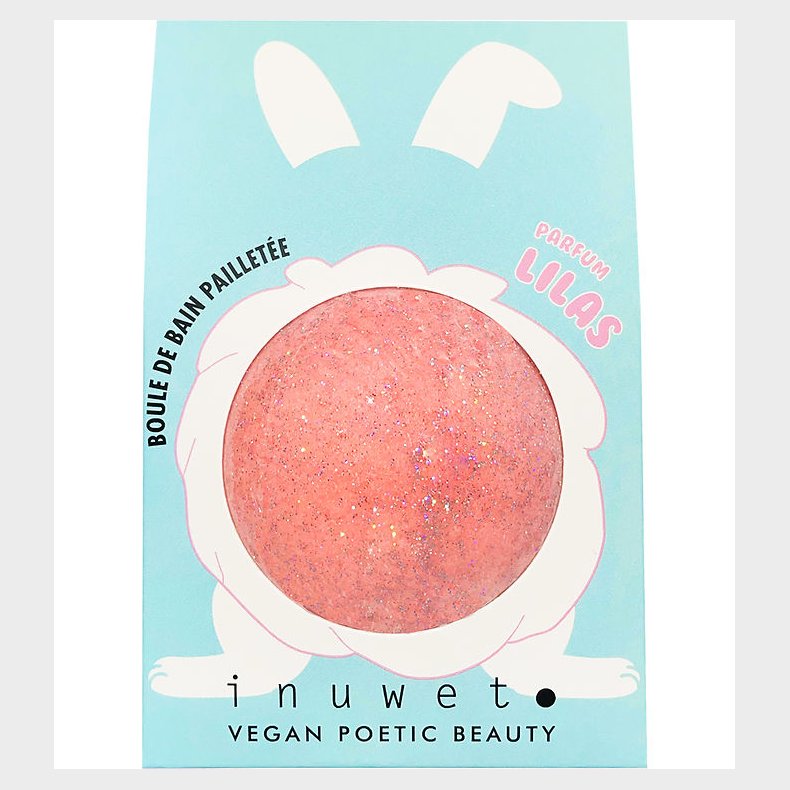 Inuwet Bath Bomb m. Duft - Lilac - Pink m. Glimmer