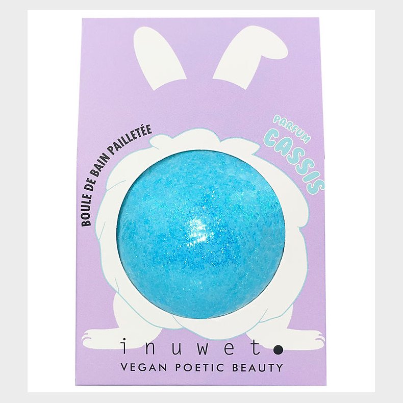 Inuwet Bath Bomb m. Duft - Blackcurrant - Turquoise m. Glimmer