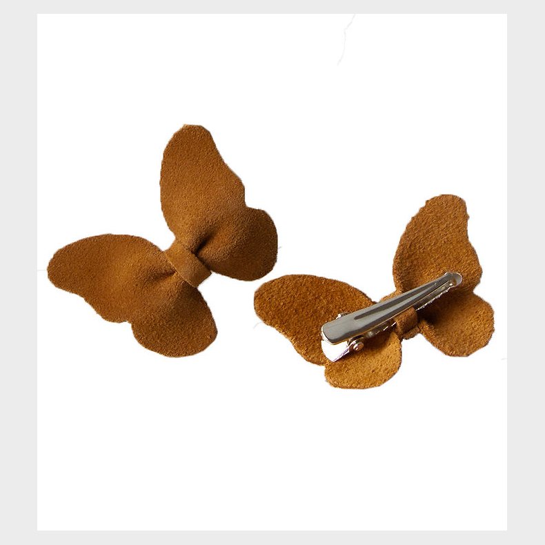Petit La Busch Hrsljfer - Butterfly - 2-pak - 6x4 cm - Cognac