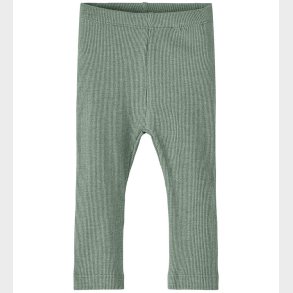 Name It Leggings - Noos - Rib - NbnKab - Lily Pad/Melange