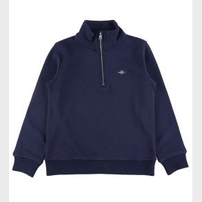 GANT Sweatshirt - Shield Half Zip - Evening Blue