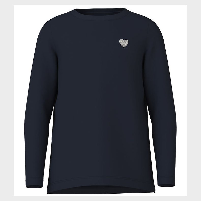 Name It Bluse - Noos - NkfVioline - Dark Sapphire m. Hjerte