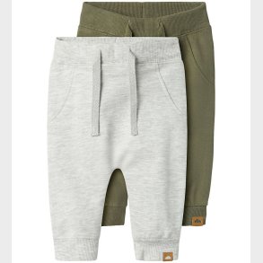 Name It Sweatpants - Noos - NbnTakki - 2-pak - Light Grey Melang