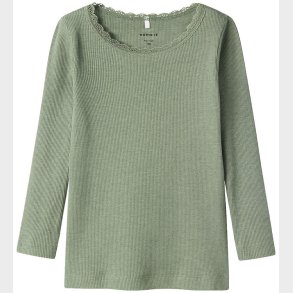 Name It Bluse - Noos - Rib - NmfKab - Lily Pad/Melange
