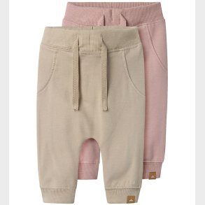 Name It Sweatpants - Noos - NbnTakki - 2-pak - Pure Cashmere/Pac