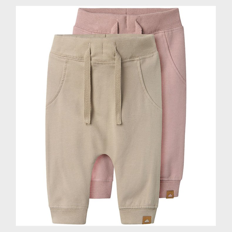 Name It Sweatpants - Noos - NbnTakki - 2-pak - Pure Cashmere/Pac