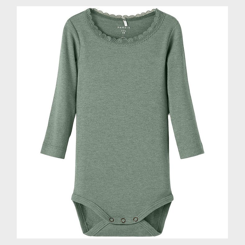 Name It Body l/� - Noos - Rib - NbfKab - Lily Pad/Melange