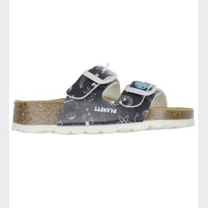 Superfit Sandaler - Fussbettpantoffel - Navy m. Rumtema