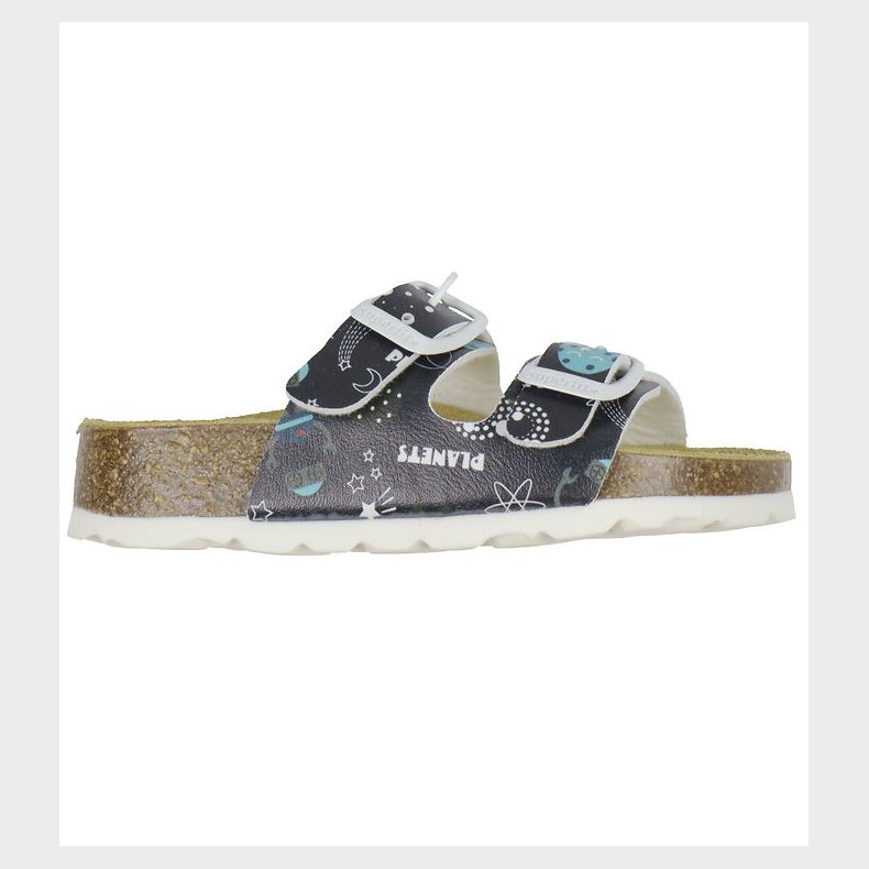 Superfit Sandaler - Fussbettpantoffel - Navy m. Rumtema