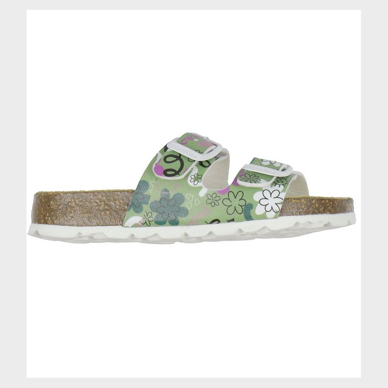 Superfit Sandaler - Fussbettpantoffel - Grn m. Print