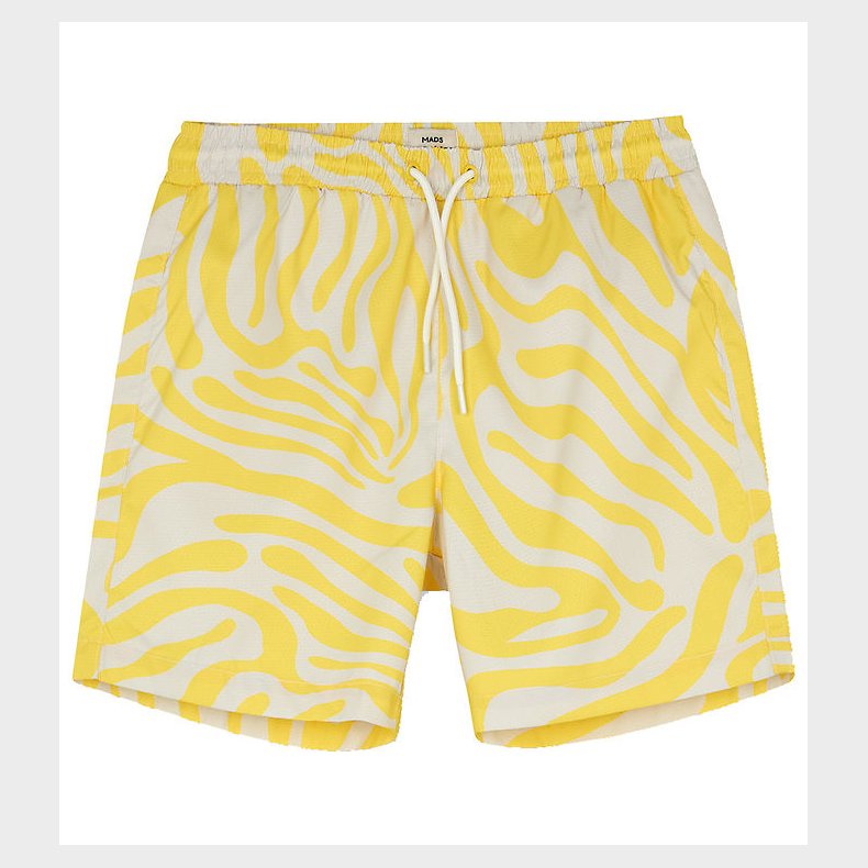 Mads Nrgaard Shorts - Sea Print Sandrino - Lemon Zest/Birch AOP