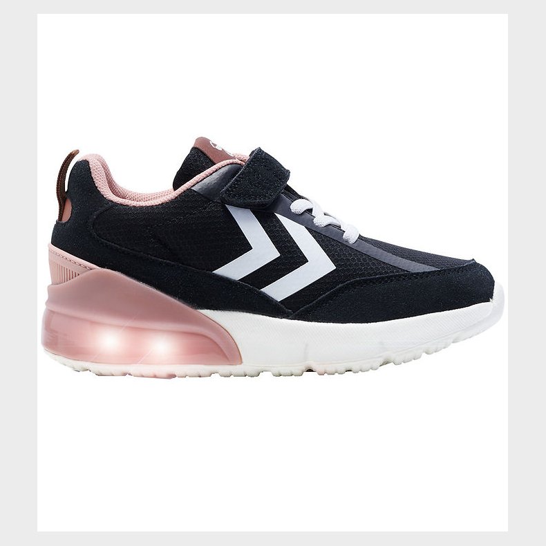 Hummel Sko m. Lys - Daylight - Sort/Pink