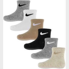 Nike Str�mper - 6-pak - Gr�/Sort/Hvid/Sand