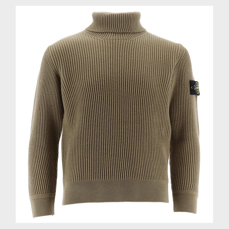 Stone Island Bluse m. Rullekrave - Uld - Sage