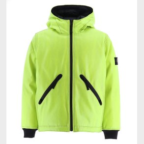 Stone Island Dunjakke m. PU - Farveskift - Lemon/Navy