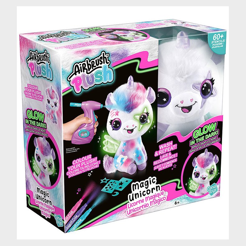 Airbrush Plush Bamse - DYI - Magic Unicorn
