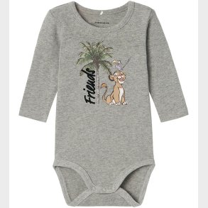 Name It Body l/ - NbmJebbi Lion King - Grey Melange
