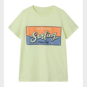 Name It T-shirt - NkmPfholiday - Lime Cream