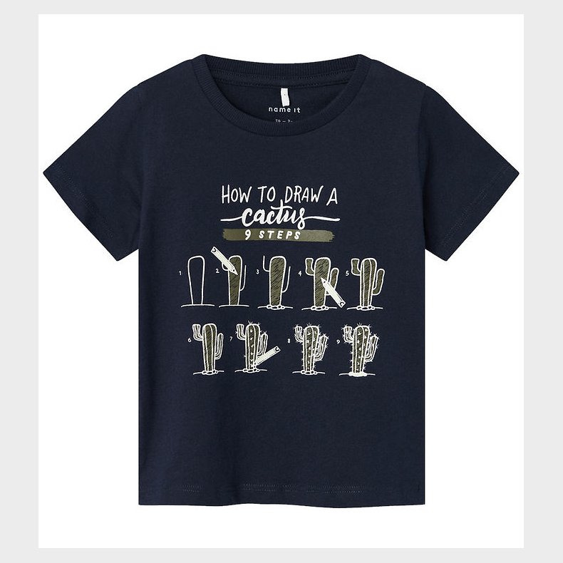 Name It T-shirt - NmmPhow - Dark Sapphire/ Cactus