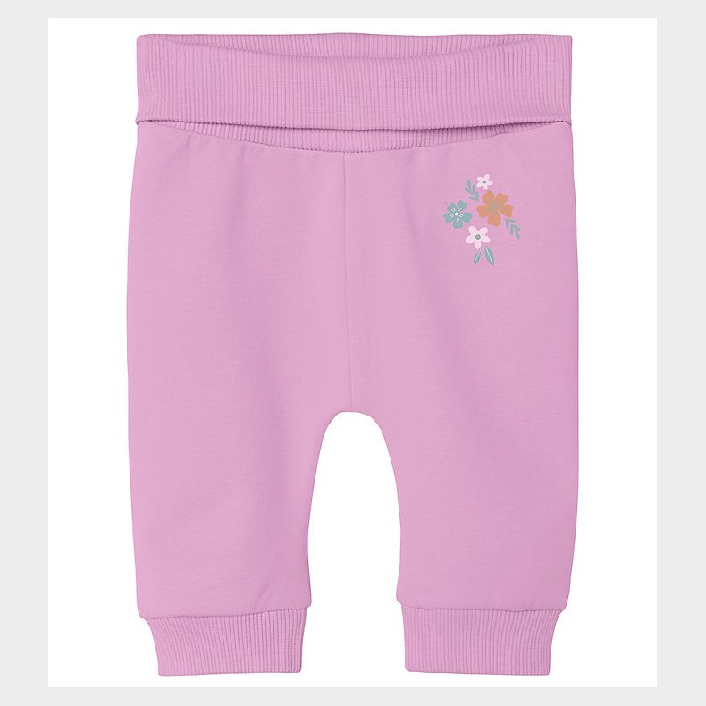 Name It Sweatpants - NbfVrillie - Pastel Lavender/Flowers