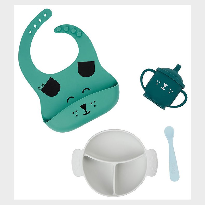 Babymoov Spisest - 4 Dele - Learn'isy - Grn m. Print