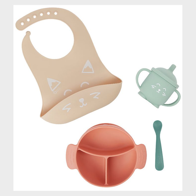 Babymoov Spisest - 4 Dele - Learn'isy - Rose m. Print