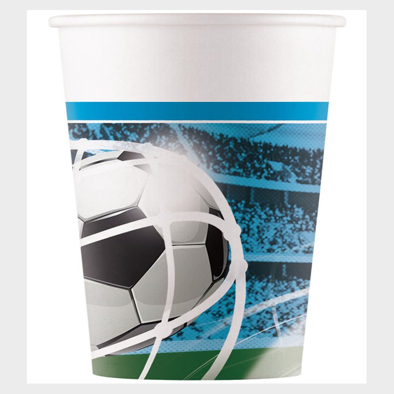 Decorata Party Papkrus - 8-pak - 200 ml - Soccer Fans