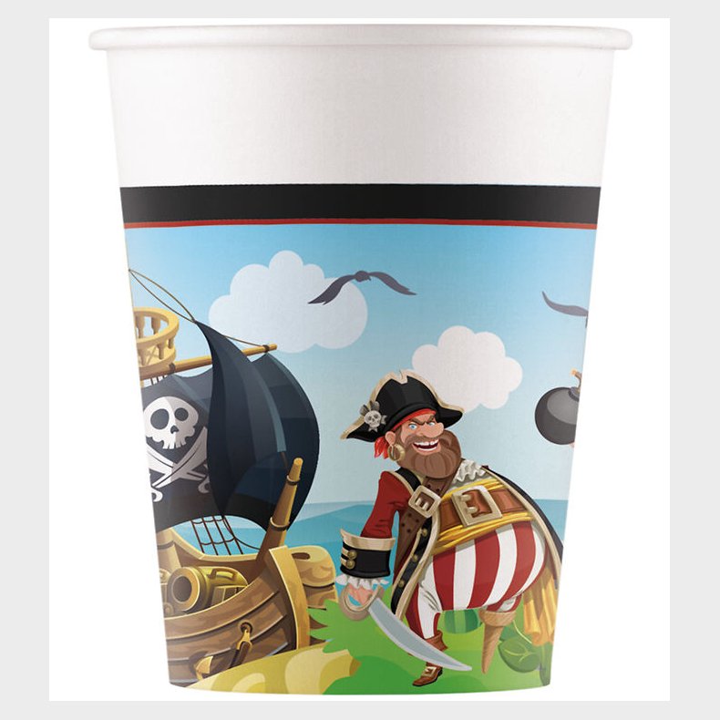 Decorata Party Papkrus - 8-pak - 200 ml - Island Pirates