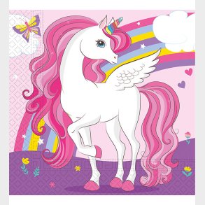 Decorata Party Servietter - 20-pak - 33x33 cm - Unicorn Rainbow