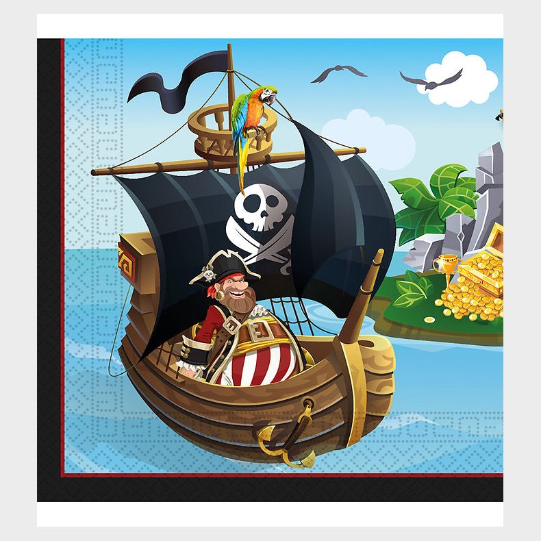 Decorata Party Servietter - 20-pak - 33x33 cm - Island Pirates