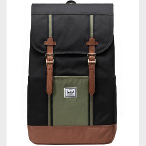 Herschel Rygsk - Retreat - Black/Four Leaf Clover/Saddle Brown