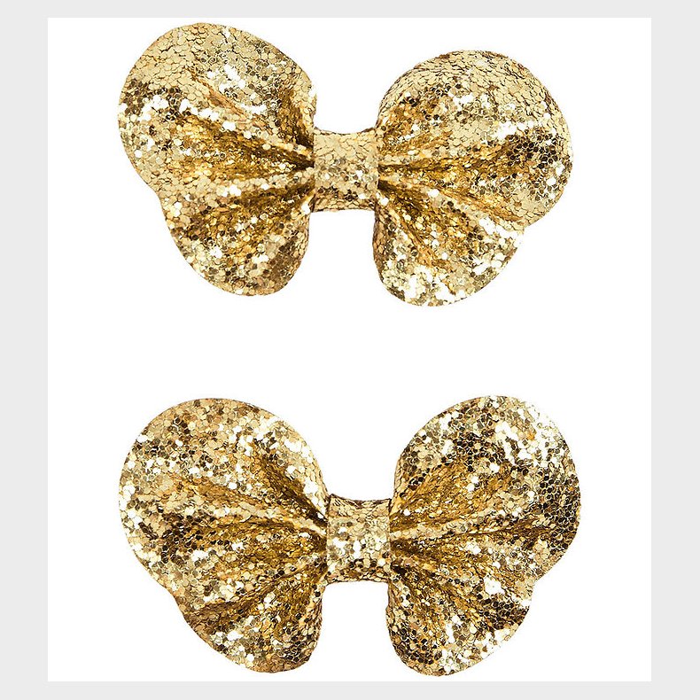 Sofie Schnoor Hrsljfer - 2-pak - 7x4,5 cm - Gold Glitter