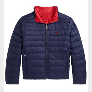 Polo Ralph Lauren Dynejakke - Vendbar - Navy/Rd