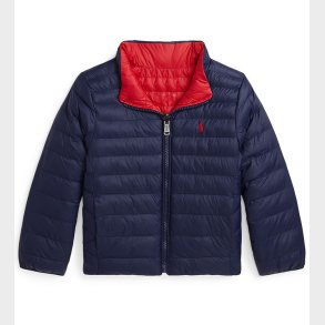 Polo Ralph Lauren Dynejakke - Vendbar - Navy/Rd