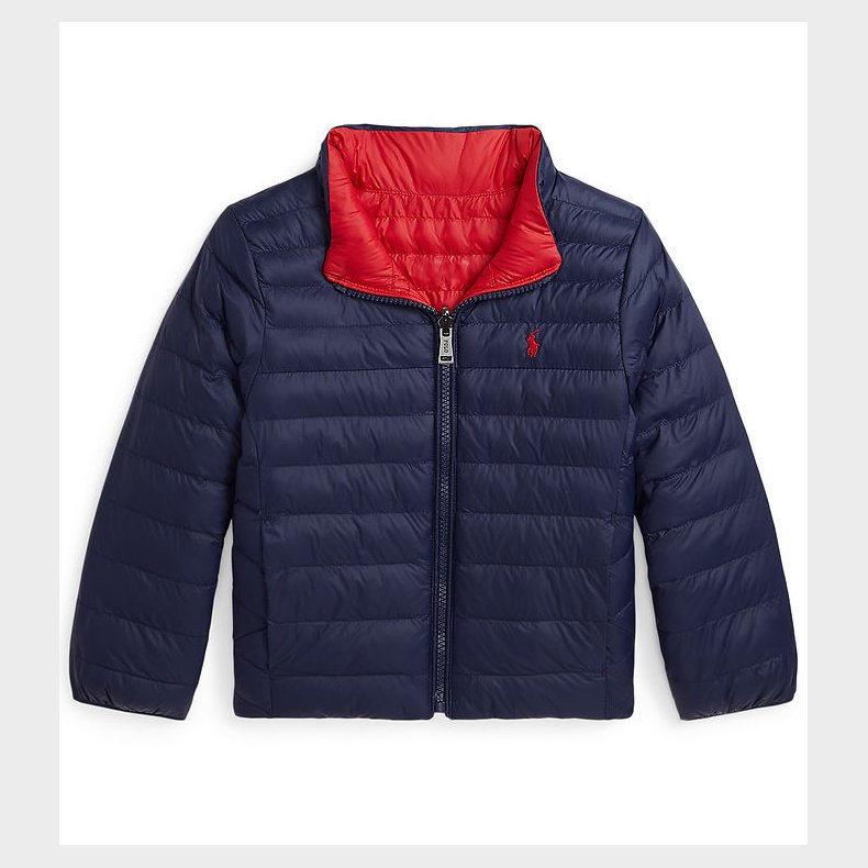 Polo Ralph Lauren Dynejakke - Vendbar - Navy/Rd