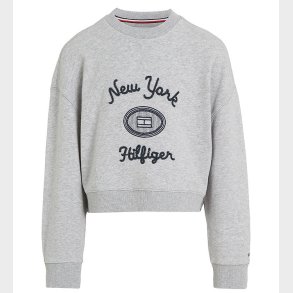 Tommy Hilfiger Bluse - NY Embroidered - Light Grey Heather